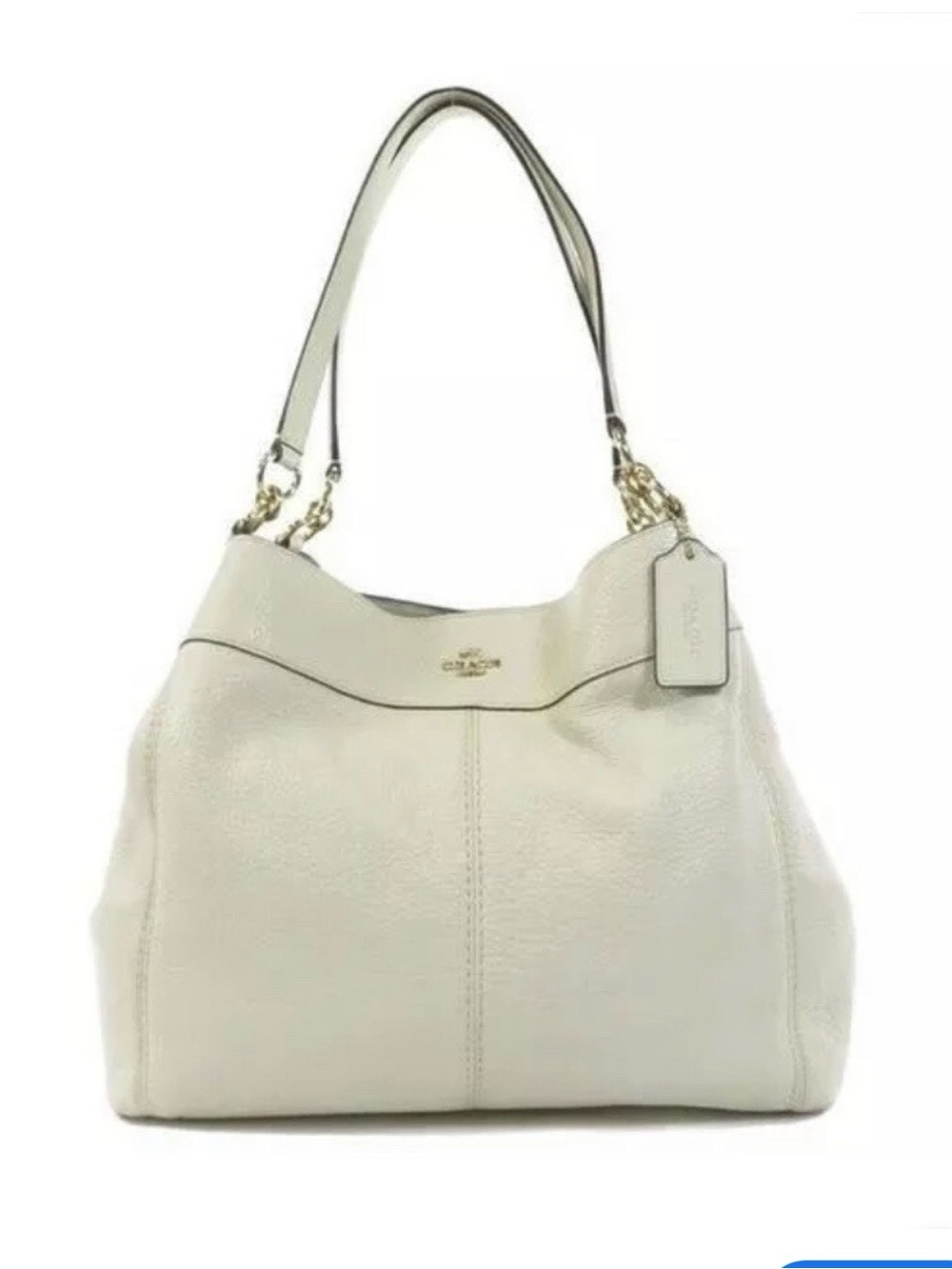 SOLD  lexy Chalk Pebbled Leather Hobo Shoulder Bag
